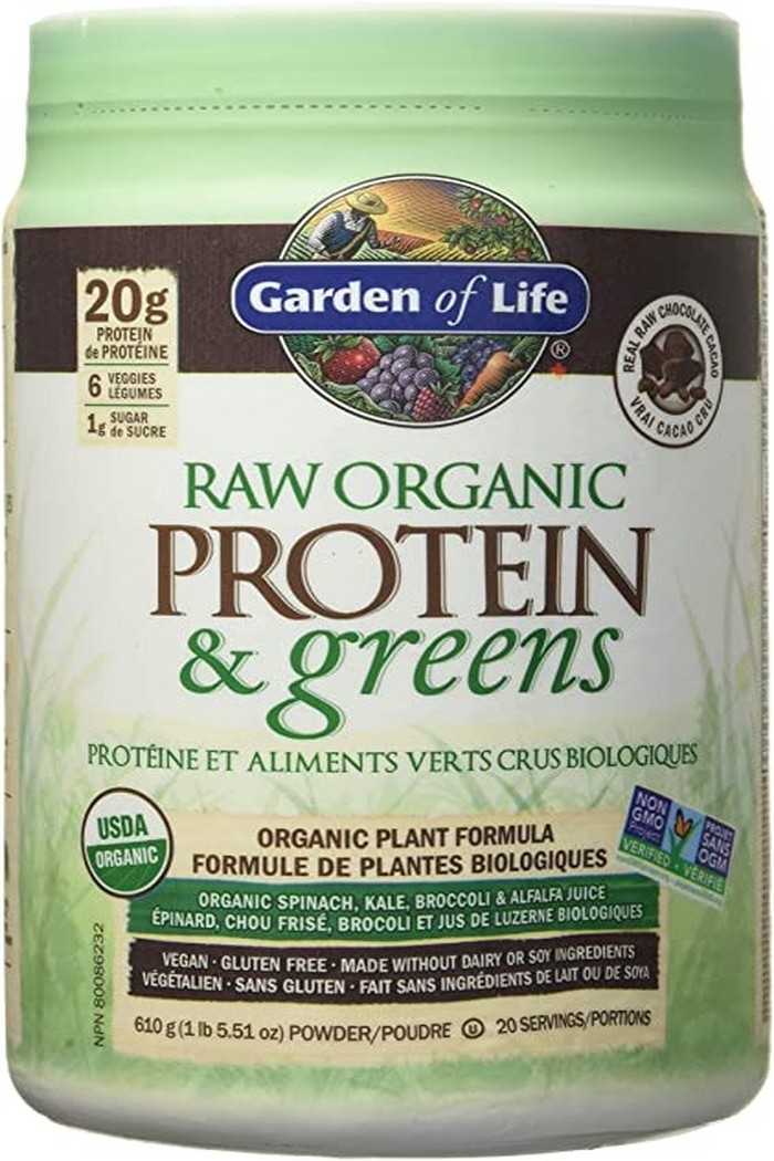 Garden of Life Protéine & Aliments verts crus bio 610g choco