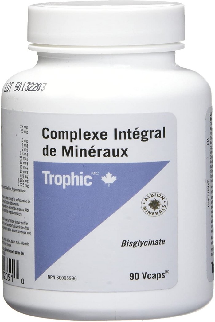 Trophic complexe intégral de Minéraux 90 capsules