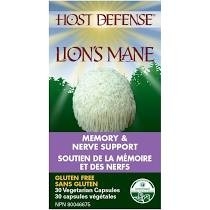 Host Defense Lion's Mane Soutien de la mémoire et des nerfs 120 capsules