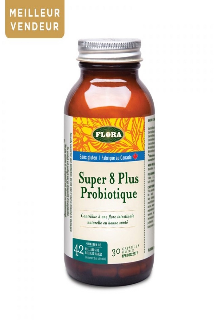 Flora Super 8 plus probiotiques 30 capsules