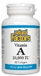 Natural Factors Vitamine A 10 000UI 90 gélules