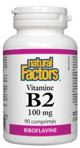 Natural Factors Vitamine B2 100mg 90 comprimés