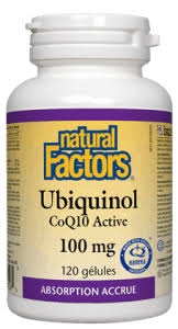 Natural Factors Ubiquinol CoQ10Active 100mg 120 gélules