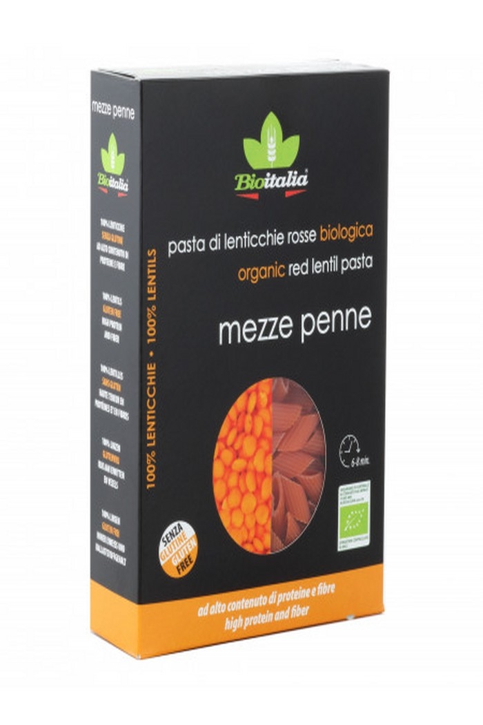 Bioitalia Pennes de lentilles rouges bio 250g