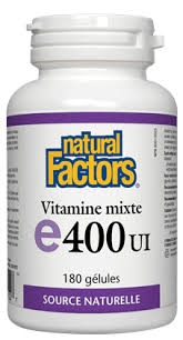 Natural Factors Vitamine E mixte 200 UI 90 gélules