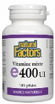 Natural Factors Vitamine E mixte 200 UI 90 gélules