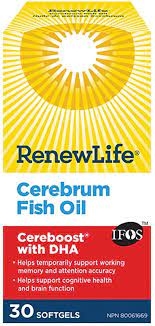 Renew Life Huile de poisson Cerebrum 60 gélules