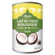 Cha's Lait de coco biologique léger 400ml