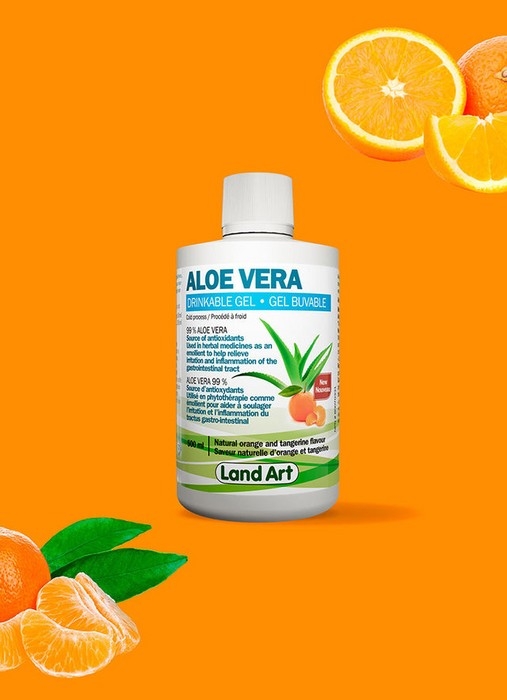 Landart Gel Aloes buvable Orange et tangerine 500ml