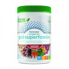 Genuine Health Superaliments fermentés biologique pour l'intestion Baies et grenade 273g