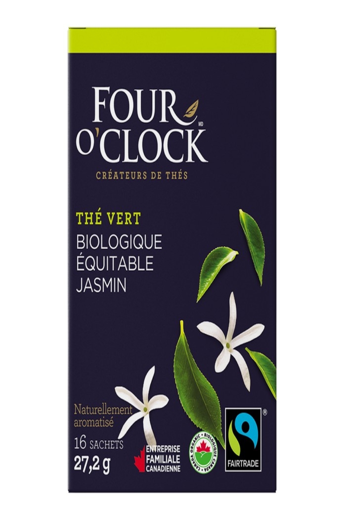 Four O'Clock thé vert bio jasmin 16 sachets