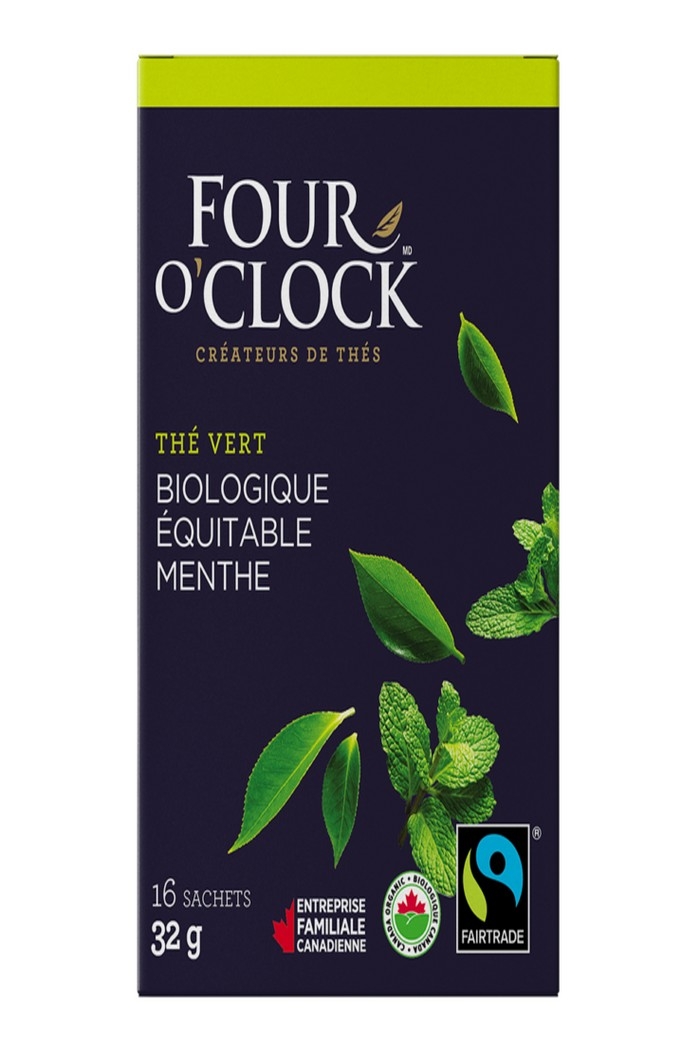 Four O'Clock Thé vert bio Menthe 16 sachets