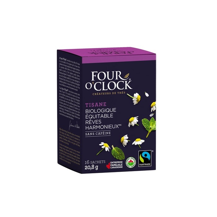 Four O'Clock tisane rêve Harmonieux sans caféine 16 sachets