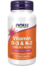 Now Vitamines D-3 et K-2 120 cap.