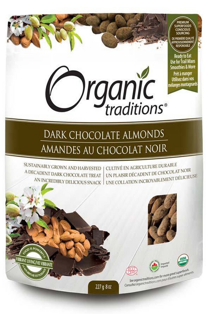 Organic tradition amandes au chocolat noir 227g