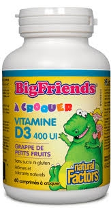 Natural Factors vitamine D3 enfant 250comp