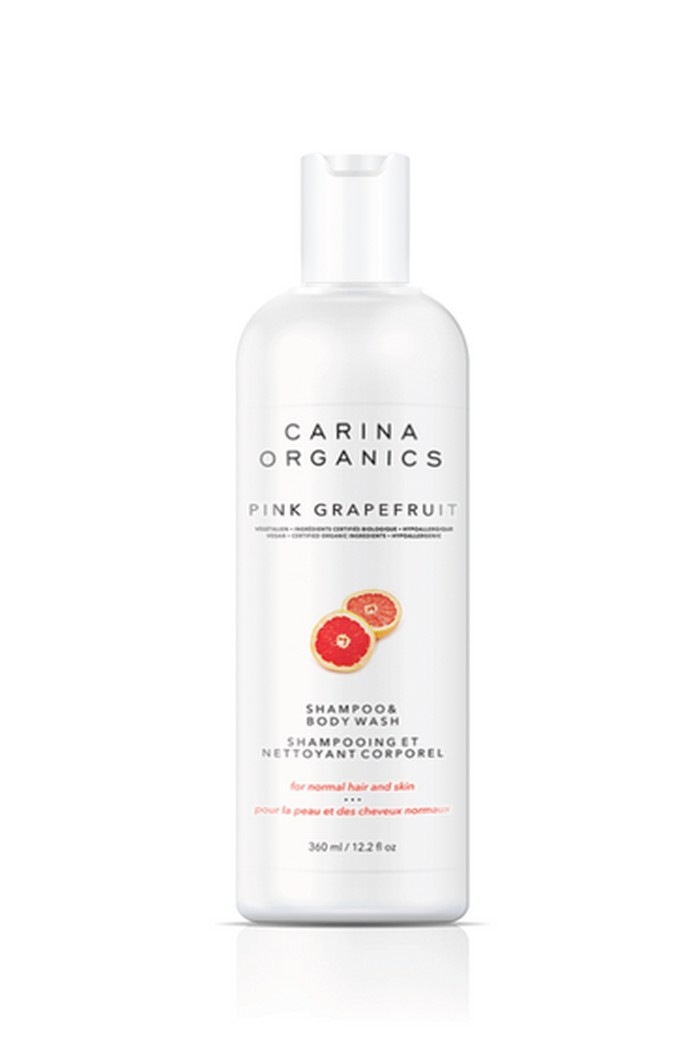 Carina Organics shampooing et nettoyant pour le corps pamplemousse rose 360ml