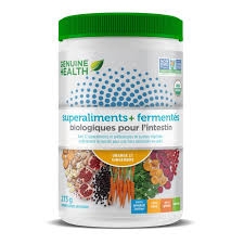 Genuine Health superaliments+  fermentés pour l'intestin orange gingembre 273g