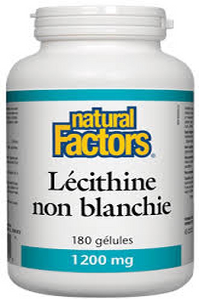 Natural Factors Lécithine non blanchie 1200mg 180 gél